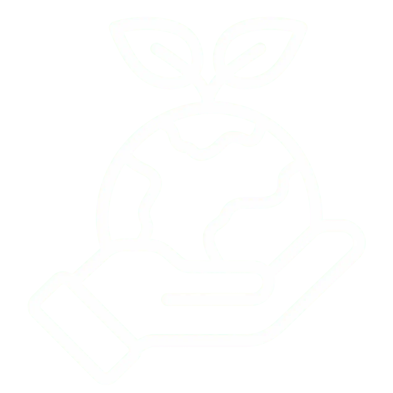 Hand Holding Earth with Sprout