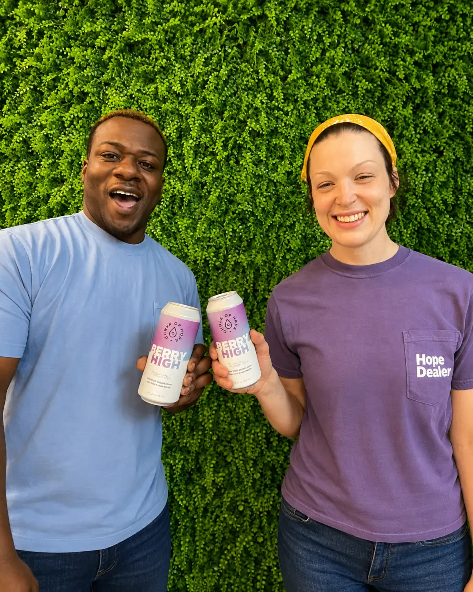 Ounce Of Hope Dealers Holding Berry High Drink