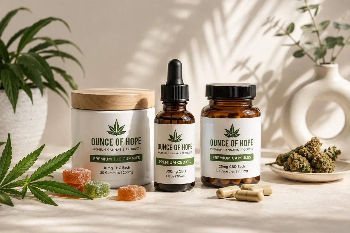 Ounce of Hope CBD and THC products