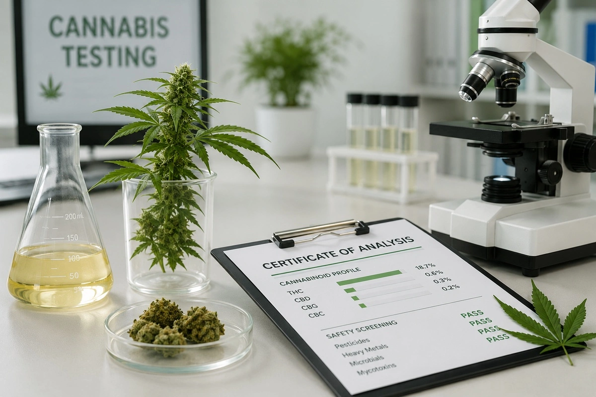 Cannabis testing lab quality analysis