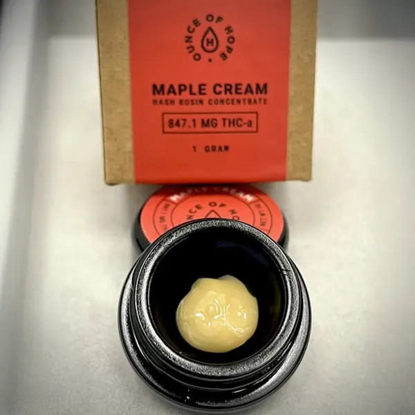 Maple Cream THCA Live Hash Rosin concentrate